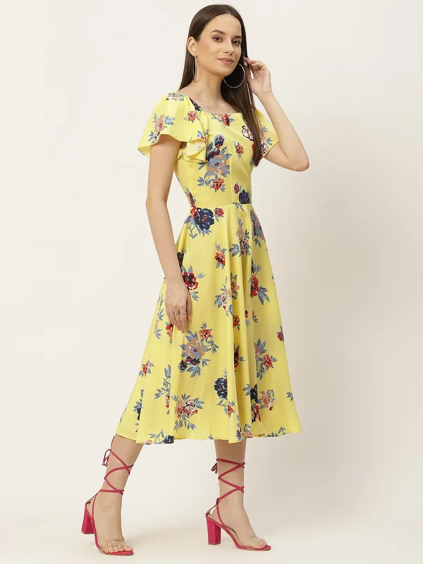 Yellow_Crepe_Printed_dress